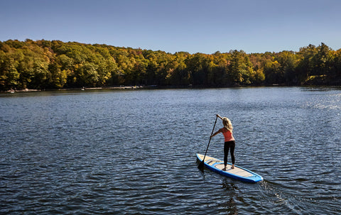 Stand Up Paddle Boarding on a Lake