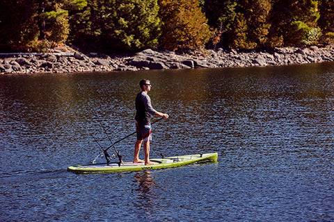 fishing from a stand up paddle board