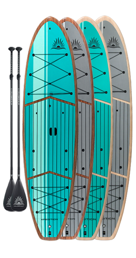 Two XPEDITION Woody Paddle Board Packages - Full Length Deck Pad